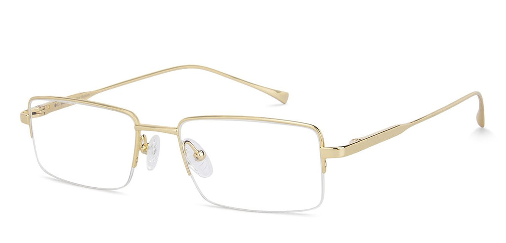 Eyeglasses-Frame Rectangle-Gold-EG
