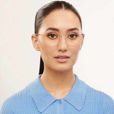 Dual Tone-Frame Cat EyeShape Up Your Fashion--EG