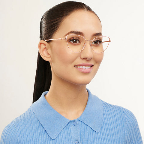 Dual Tone-Frame Cat EyeShape Up Your Fashion--EG