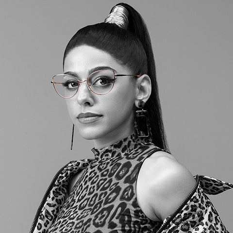 Dual Tone-Frame Cat EyeShape Up Your Fashion--EG