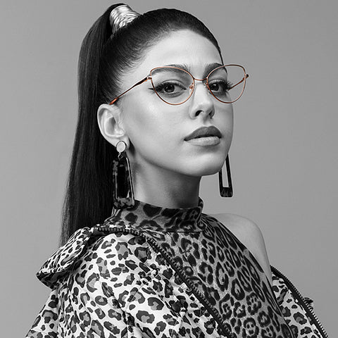 Dual Tone-Frame Cat EyeShape Up Your Fashion--EG